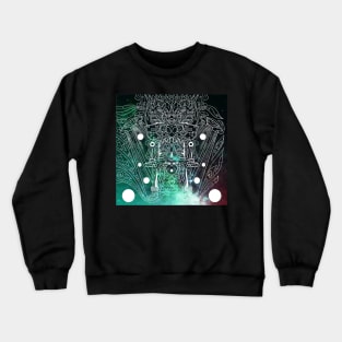 Space Alien in pattern adventure ecopop Crewneck Sweatshirt